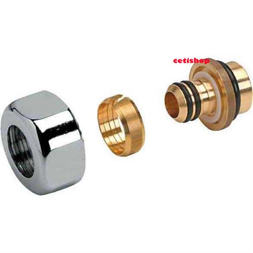 Raccordo cromato poletti  tubo multistrato D.16X2