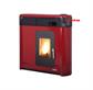 LAMINOX ELISA GHOST AIR STUFA SLIM ROSSA canalizzata 10 kw