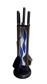 Set camino tondo picasso  con 4 pezzi inserto ottone brunito