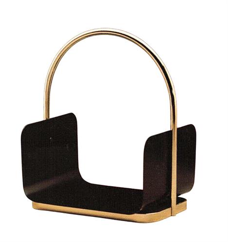Portalegna curvo nero ottone