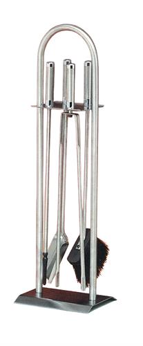 Set pulizia camino in acciaio inox con 4 componenti