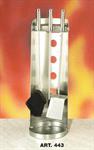 Set pulizia caminetto acciaio inox modello tower con 3 aste