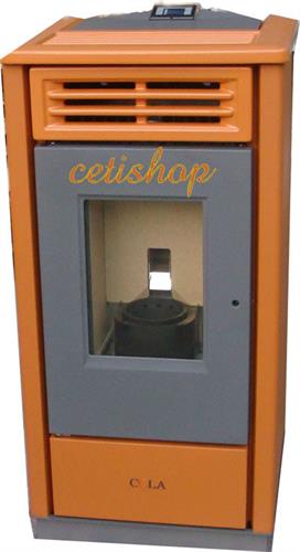STUFA A PELLET ANSELMO COLA FREE HR 8,3 KW CUOIO