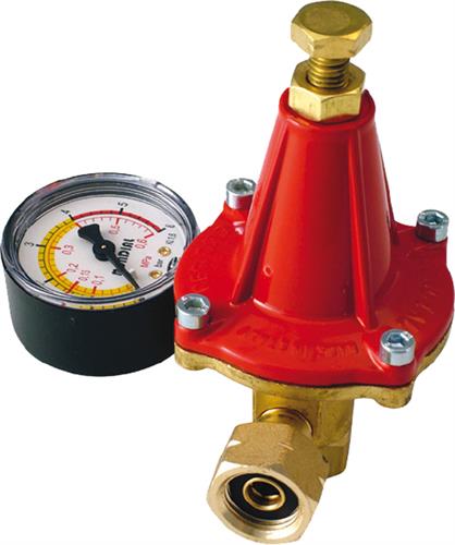 RIDUTTORE GAS ALTA Pressione 25 KG. ch25 - femmina 3/8 e manom.