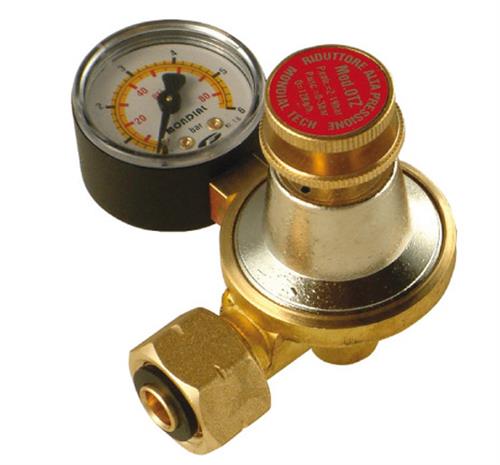 Riduttore gas mini alta pressione 12 kg/h regolazione 0 a 3 bar
