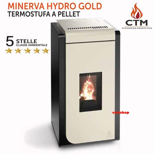 CTM TERMOSTUFA A PELLET MINERVA HYDRO GOLD 26 kw  5 STELLE