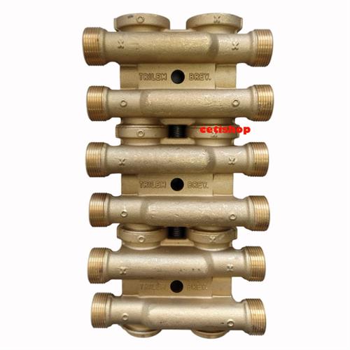 Collettore Riscaldamento  Trilem T06 3 pezzi 2+2  6 attacchi