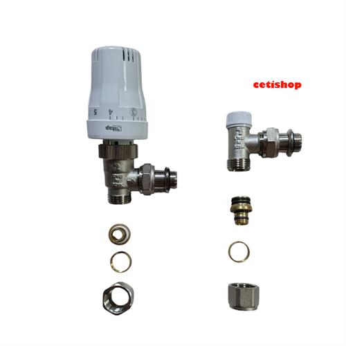 kit valvola  termostatica e detentore 1/2 itap multistrato 16 tl