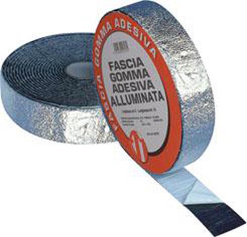 Guaina fascia gomma alluminata adesiva CL1 cm.5  Metri 10