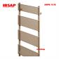Irsap Arpa 12 B radiatore da bagno 1526 x 500 int.45  quartz 1